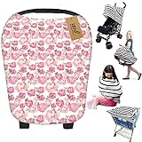 iZivウルトラソフト4-in-1マルチユースベビーストレッチカバーカーシートキャノピー/看護カバー/ショッピングカートカバー/インフィニティスカーフベビー用パーフェクトギフト（カラー8）