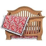 Waverly Charismatic 3 Piece Crib Bedding Set Floral Quilt, Sheet, Skirt Baby Girl by Trend Lab [並行輸入