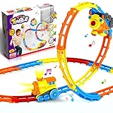 jellydog Toy Carトラックセット、LED Light Up音楽柔軟なダンプトラックトラックPlayset , 23カラフルな変更Race Carトラックセット、build-a-road 