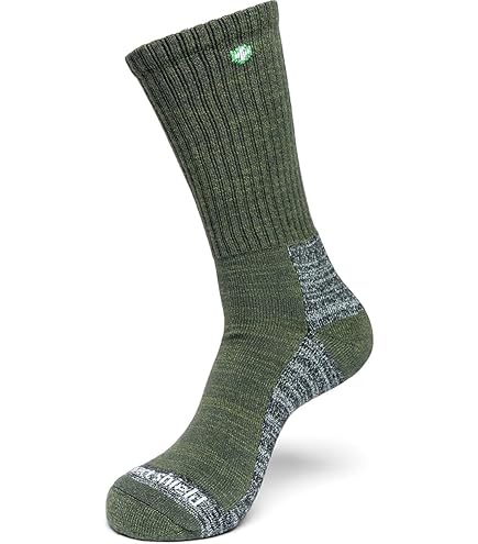 Insect Shield Crew Socks (2 Pairs) | Built-in Bug Protection For Adults - Khaki/White, Size 10-13 - View #5