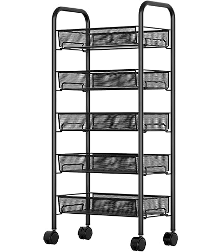 Amazon.co.jp: Momglaキッチンワゴン スチールラック 収納ワゴン 収納