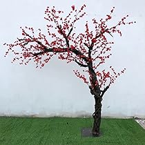 変な形の枝　梅の枝　 インテリア　ハンドメイド素材 Amazon｜CIYODO 2個 シミュレーション梅の花 artificial plant