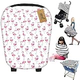 iZivウルトラソフト4-in-1マルチユースベビーストレッチカバーカーシートキャノピー/看護カバー/ショッピングカートカバー/インフィニティスカーフベビー用パーフェクトギフト（カラー2）