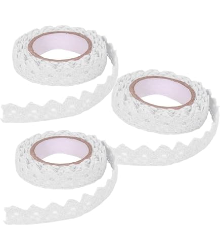 Amazon.co.jp: Getrays 白 レースリボン、3巻 工芸品の飾りレース