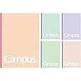 Kokuyo Notebook, Campus Notebook, B5, Dot A Ruled, Limited Size, Mineral Color, Pack of 5 Colors, No-3CATN-L37X5