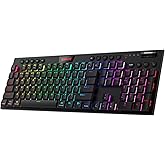Redragon K618 Horus Wireless RGB Mechanical Keyboard, Bluetooth/2.4Ghz/Wired Tri-Mode Ultra-Thin Low Profile Gaming Keyboard 