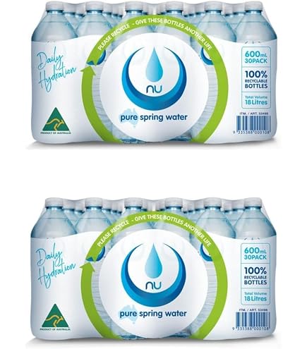 Amazon.co.jp: nu-pure ニューピュア スプリングウオーター 水 600ml x
