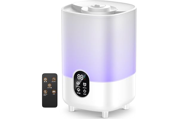加湿器 大容量 4.5L 【2025年新登場・上から給水・UV除菌＆抗菌・マイナスイオン搭載】 超音波式加湿器 卓上 アロマ対応 ダブル吹出口 6段階ミスト調整 4段階タイマー 静音設計 55時間連続運転 360°回転ノズル 空焚き防止 液晶パネル リモコン付き 水漏れ防止 寝室/オフィス/家庭用 次亜塩素酸水対応 加湿機 花粉＆乾燥対策