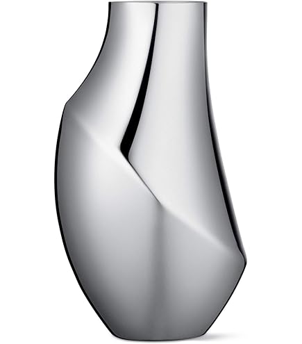 Amazon.co.jp: Georg Jensen 花瓶 フラワーベース 22cm BLOOM シルバー