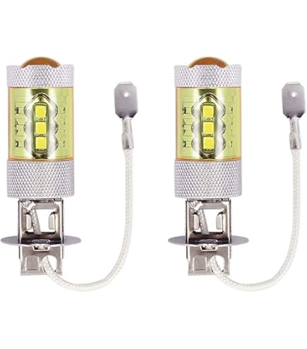 Amazon | 12v 24v 兼用 LED H3 フォグランプ 無極性 ゴールデン