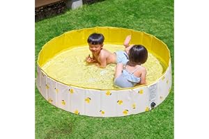 (ケラッタ) プール 折りたたみ【10秒でパパっと組み立て】空気入れ不要 140×30cm 子供 赤ちゃん 水遊び (レモン)