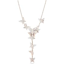 Amazon | Lilia ドロップイヤリング バタフライ ロング ホワイト