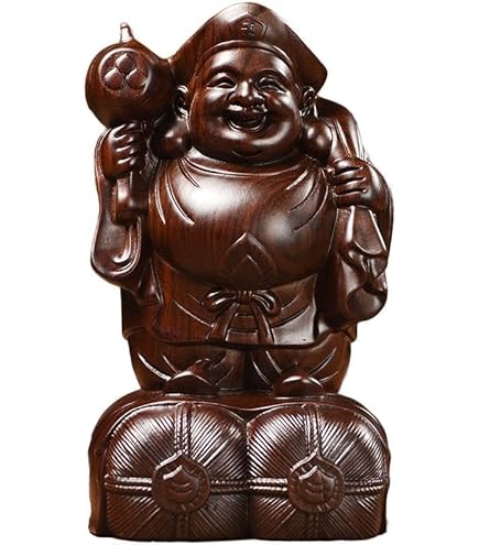 Amazon｜大黒様 木彫り 七福神 大黒天 置物 黒檀 仏像 フィギュア 木製