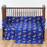 Collegeカバーカンザスジェイホークス5ピースベビーベッドセット