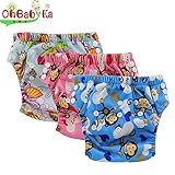 Ohbabyka 3層トレパン3枚セット ベビー トレーニングパンツ ベビー服 ブルマトレパン 子供 (XLK030711)