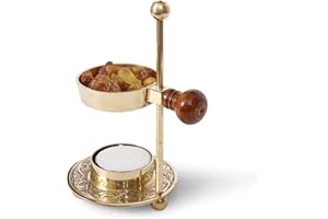 RSGM Brass Incense Resin Adjustable Burner Unleash The Aromatic Power, 5.5 Inch