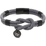 globi Paracord Braided Rope Bracelet For Men Women | Lightweight Nautical Unisex Cuff Bracelet With Stainless Steel Magnetic 