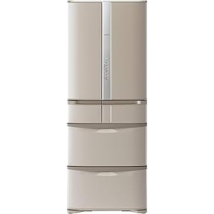 日立 冷蔵庫 475L 6ドア 観音開き 日本製 幅68.5cm R-F48MG T ソフトブラウン