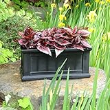 Mayne 4839-B Cape Cod Patio Planter 24x11 Black
