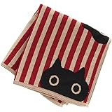 [アツコマタノ] Atsuko Matano 三重ガーゼハンカチ レディース (レッド/綿100％) ガーゼハンカチ 猫柄 ネコ MEME 今治 プレゼント ギフト 181007-0508-61