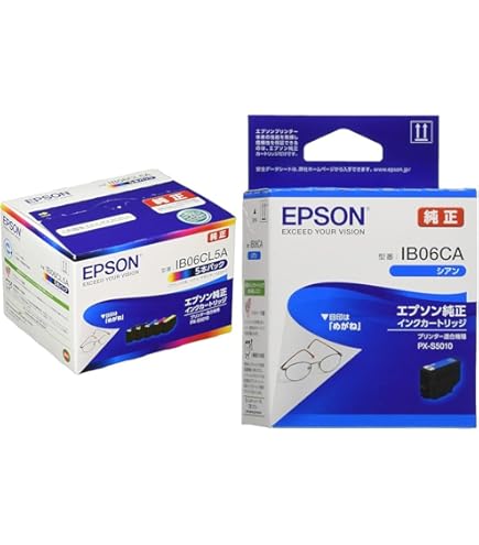EPSON IB06CL5A インクカートリッジ 5本パック Amazon.co.jp: エプソン 純正 インクカートリッジ メガネ