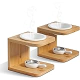 ComSaf アロマポット 陶器 アロマ炉 アロマキャンドルホルダー キャンドルバーナー アロマバーナー アロマディフューザー 木製 2点入り