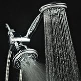 Wovier Hydroluxe 24関数ultra-luxury 3ウェイ2 in 1シャワーヘッド、handheld-showerコンボ、クローム仕上げ