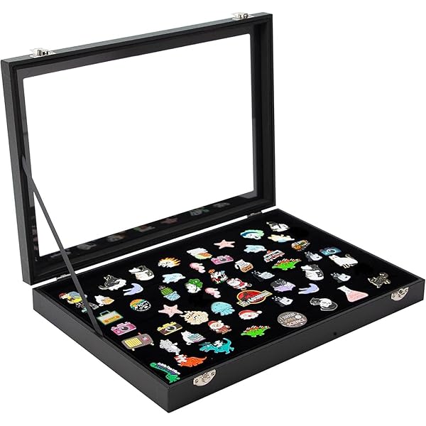 Amazon.co.jp: ピンバッジ ディスプレイ ケース、缶バッジ 収納ケース