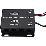 24V → 12V 電圧変換機 デコデコ オーディオ インバーター（20A対応）トラック コンバーター 電装部品 変換器 (グリポッチ)