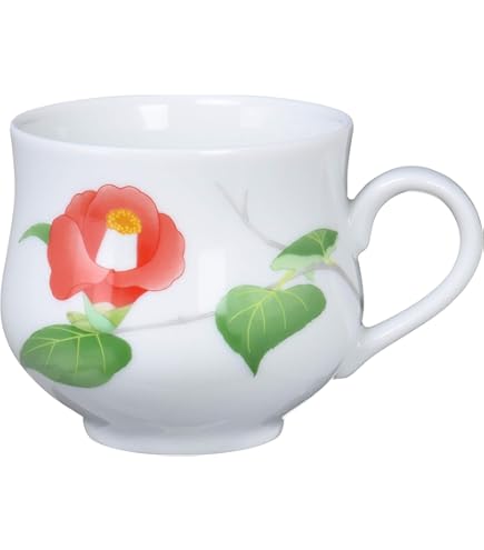 Amazon.co.jp: 香蘭社 マグカップ 日々と椿 ホワイト 300ml 1189
