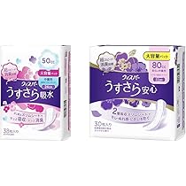 Amazon | WHISPER 女性用吸水ケア 50cc 24cm 38枚 & 80cc 27cm