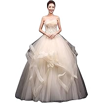 Amazon | [Patypeety] 大きいサイズ ウエディングドレス カラー