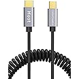 Micro usb type c,CableCreation USB C to Micro USB Coiled Cable (0.17m to 1.5m) Spring Line USB Type C to Micro B OTG Cable (Gold Plated Pin and Aluminum Shell) for Pixel XL 2 / Galaxy S9/S9+ / Type C