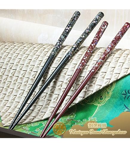 Amazon | ＜伝統工芸螺鈿若狭塗箸＞▽銘匠若狭膳 漆宝夜煌錦 【桐箱入