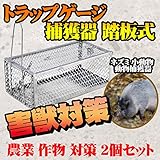トラップゲージ 捕獲器 踏板式 ネズミ 小動物 動物捕獲器 害獣 キャッチャー 農業 作物 対策 2個セット
