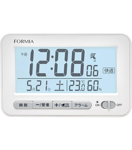 Amazon.co.jp: 電波目覚まし時計 電池同梱 大きな文字 明るいLCDバック