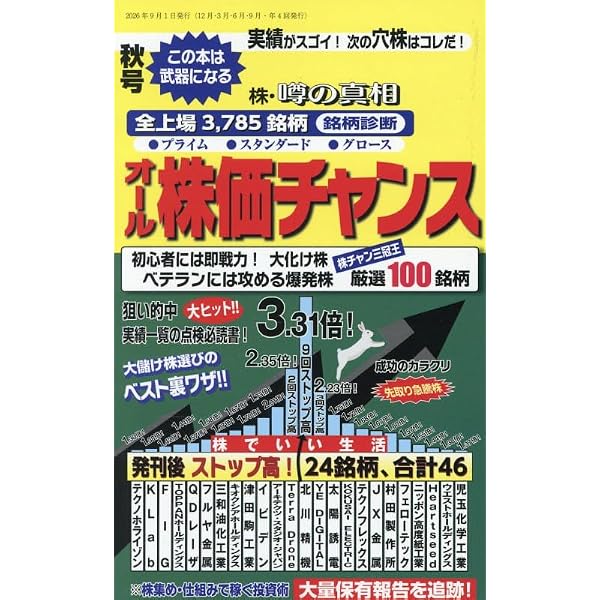 Amazon.co.jp: オール株価チャンス 2025年 10 月号 [雑誌] : 本