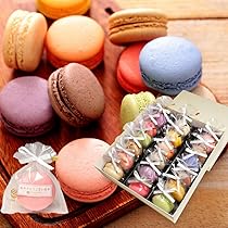 Amazon.co.jp: リボン付 マカロン 5個入 箱にリボン掛け ギフト 個包装