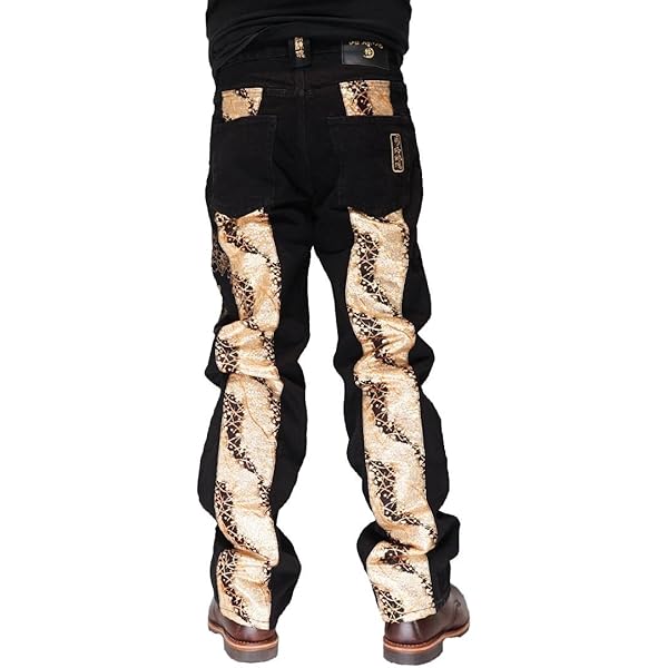 Amazon | ちぎり CHIGIRI 和柄 メンズ デニム ジーンズ 刺子