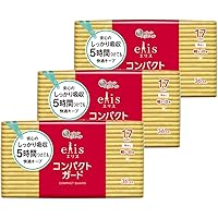 エリス コンパクトガード 羽なし 17cm 108枚(36枚×3個) 軽い日用 ナプキン まとめ買い