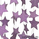 Zooyoo 4pcs Hanging Paper Glitterゴールド円ドットペーパーガーランド