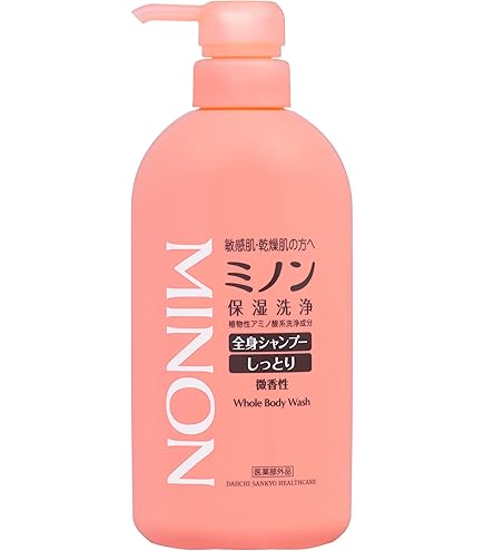 Amazon | ミノン全身シャンプー泡タイプ 本体ボトル 500mL ボディ