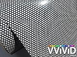 VViViD®  一方向  穴あきブラックビニール  プライバシーウィンドウフィルム  粘着  ガラス  ラップロール 3ft x 48" ブラック blkonewayprfrtd_03