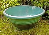 睡蓮鉢 大型　匠 16号 (水色)　ビオトープ創りに 陶器製 水生植物 姫睡蓮やホテイ草に スイレン鉢 すいれん鉢 メダカ鉢 めだか鉢