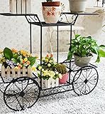 フラワーラック、アイロンリビングルームバルコニー屋内鍋棚79cm * 25cm * 67cm ( 色 : ブラック )