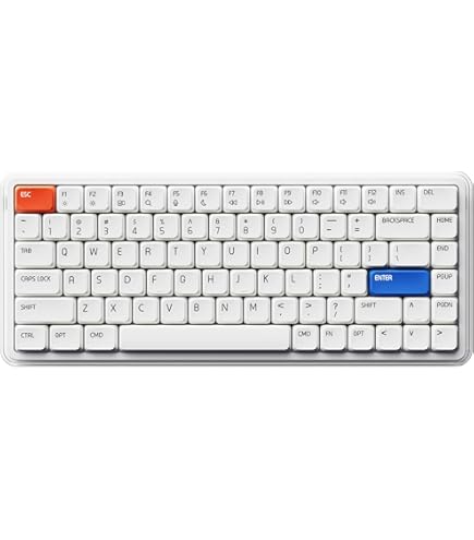 Amazon.co.jp: Lofree Flow84メカニカルキーボード、レトロホワイト84