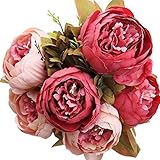 Soledi人工花シミュレーション牡丹フェイク花のウェディングホーム装飾 AF