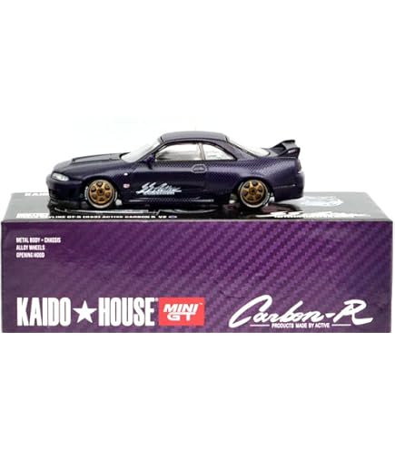 1/64 街道ハウス 日産 スカイライン GT-R (R34) V1 パープル Amazon | MINI GT 1:64 Scale Model KAIDO HOUSE - NISSAN