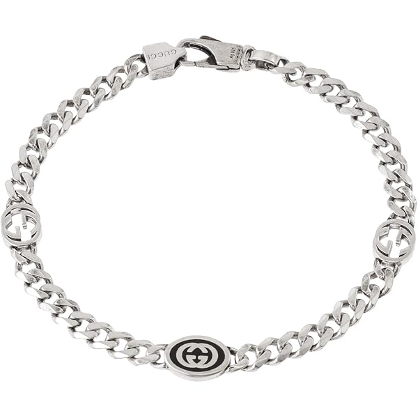 Amazon | グッチ インターロッキングG チェーン シルバー ブレスレット