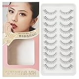 CLEAREYELASH つけまつげ ナチュラル 透明軸 3D立体 マツエク製法 10ペア (C01 ナチュラルリッチ)